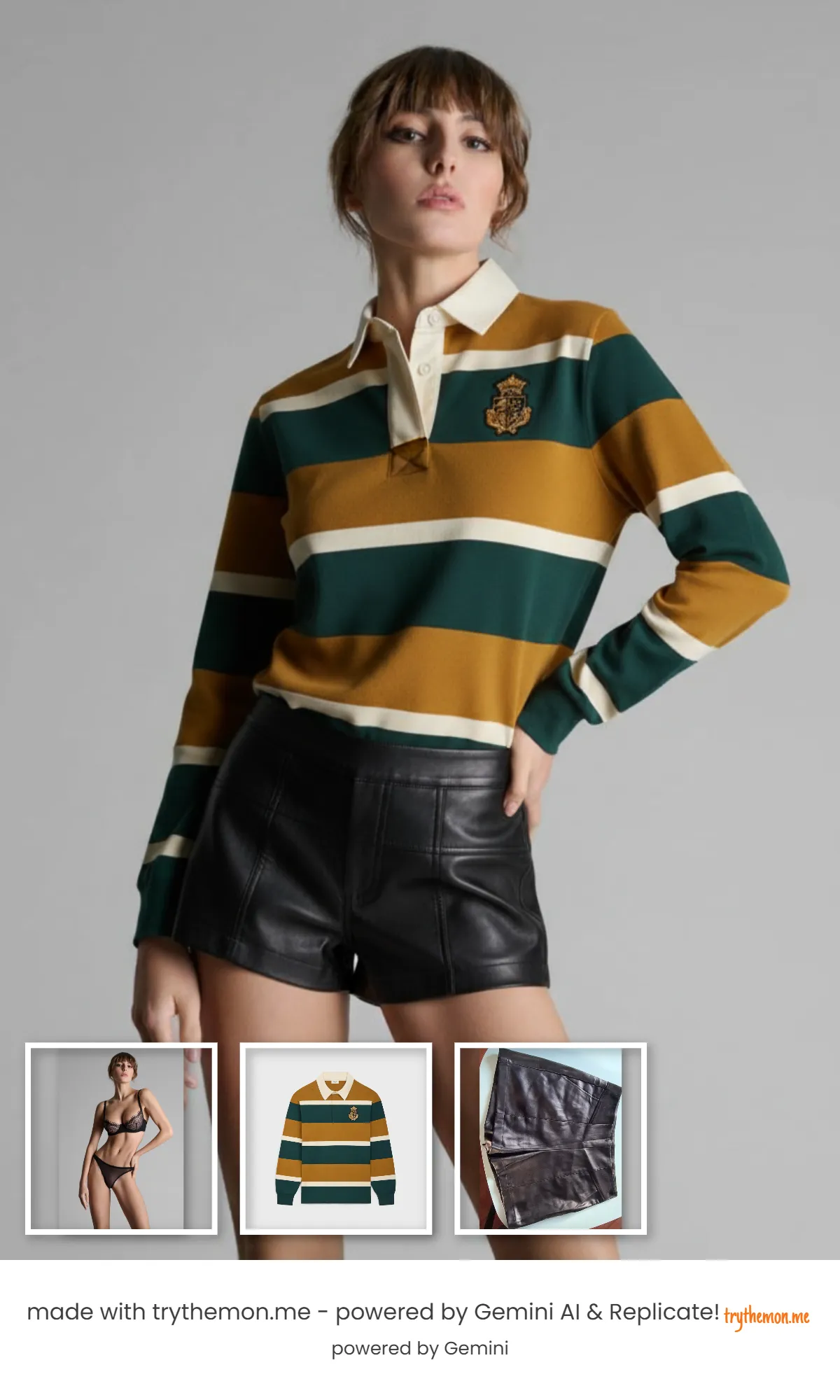 AI visual try-on preview generated from clothing references